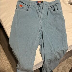 Blue Corduroy Women Jeans